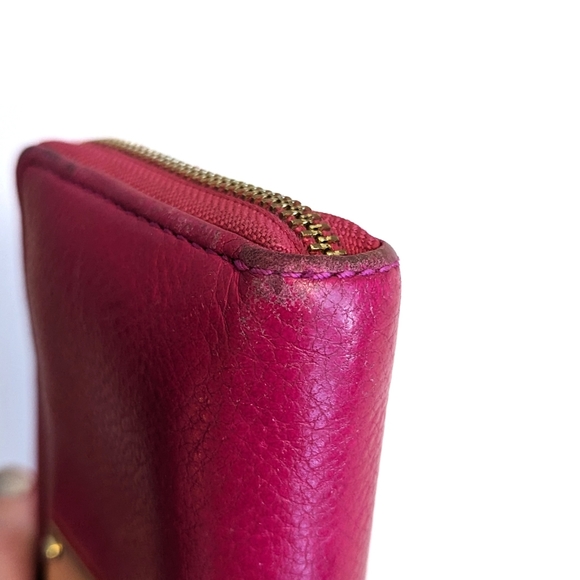 Michael Kors Pink Pebble Leather Wallet - Picture 12 of 16